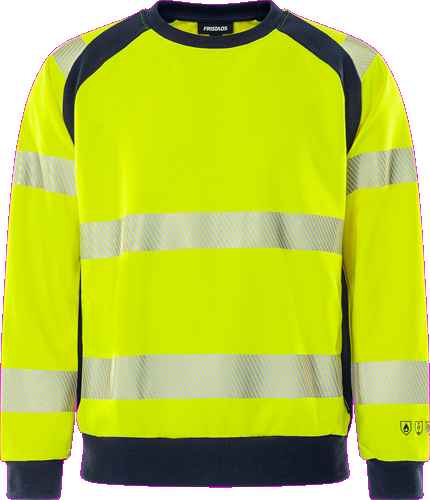 FRISTADS Flamestat high vis sweater klasse 3 7951 GFSW - Truien en sweaters - Sweaters met ronde hals