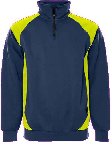 FRISTADS Green Sweater met korte rits 7048 GSM - Truien en sweaters - Sweaters