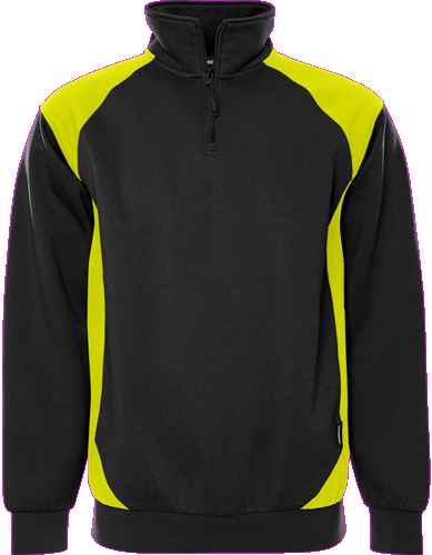FRISTADS Green Sweater met korte rits 7048 GSM - Truien en sweaters - Sweaters