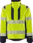 FRISTADS Flamestat Green high vis stretch winterjack klasse 3 4942 GFS