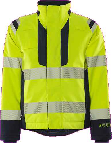 FRISTADS Flamestat Green high vis stretch winterjack klasse 3 4942 GFS - Jassen en bodywarmers - Winterjassen